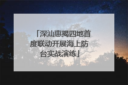 深汕惠揭四地首度联动开展海上防台实战演练