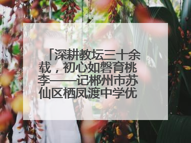 深耕教坛三十余载，初心如磐育桃李——记郴州市苏仙区栖凤渡中学优秀教师黄辉华