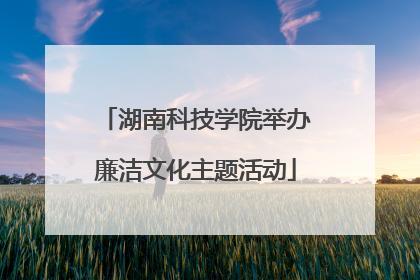 湖南科技学院举办廉洁文化主题活动