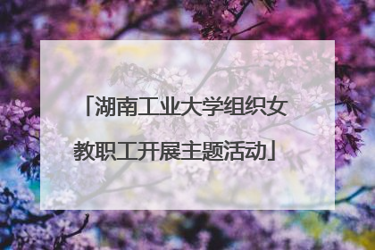 湖南工业大学组织女教职工开展主题活动