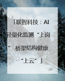 联智科技：AI轻量化监测“上岗” 桥梁结构健康“上云”