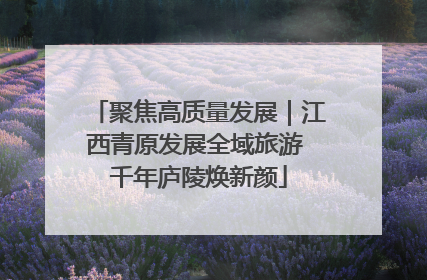 聚焦高质量发展｜江西青原发展全域旅游 千年庐陵焕新颜