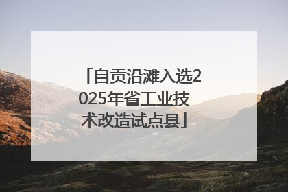 自贡沿滩入选2025年省工业技术改造试点县