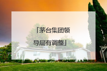 茅台集团领导层有调整