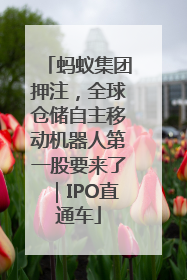 蚂蚁集团押注，全球仓储自主移动机器人第一股要来了｜IPO直通车