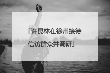 许昆林在徐州接待信访群众并调研