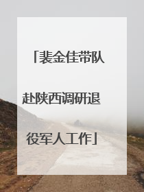 裴金佳带队赴陕西调研退役军人工作