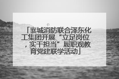 襄城消防联合泽东化工集团开展“立足岗位，实干担当”履职观教育党建联学活动