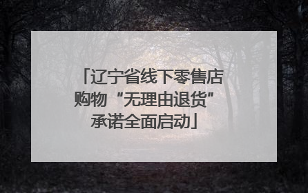 辽宁省线下零售店购物“无理由退货”承诺全面启动