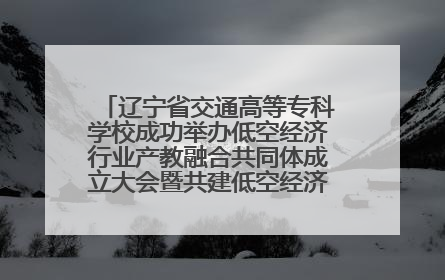 辽宁省交通高等专科学校成功举办低空经济行业产教融合共同体成立大会暨共建低空经济产教融合新生态论坛
