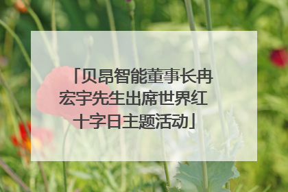 贝昂智能董事长冉宏宇先生出席世界红十字日主题活动