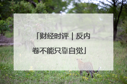 财经时评｜反内卷不能只靠自觉