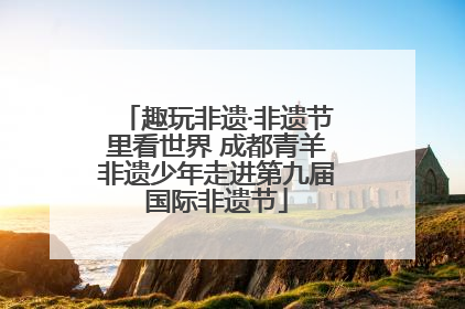 趣玩非遗·非遗节里看世界 成都青羊非遗少年走进第九届国际非遗节