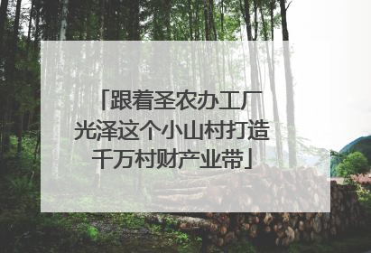跟着圣农办工厂 光泽这个小山村打造千万村财产业带