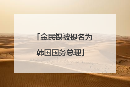 金民锡被提名为韩国国务总理
