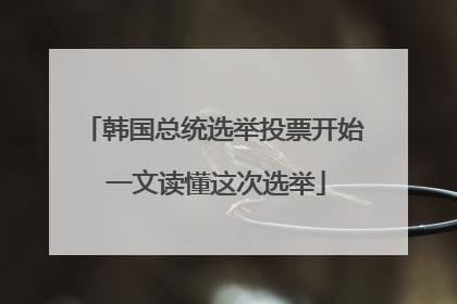 韩国总统选举投票开始 一文读懂这次选举