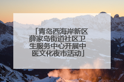 青岛西海岸新区薛家岛街道社区卫生服务中心开展中医文化夜市活动