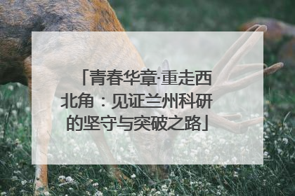 青春华章·重走西北角：见证兰州科研的坚守与突破之路