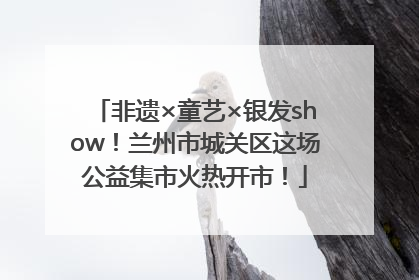 非遗×童艺×银发show！兰州市城关区这场公益集市火热开市！