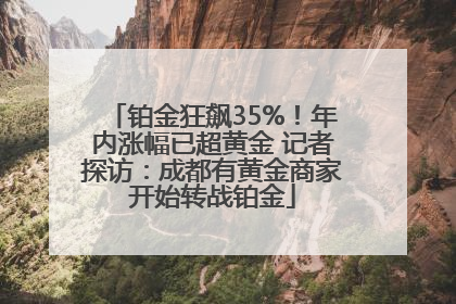 铂金狂飙35%！年内涨幅已超黄金 记者探访：成都有黄金商家开始转战铂金