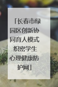 长春市绿园区创新协同育人模式 织密学生心理健康防护网