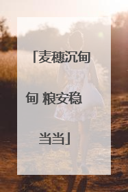 麦穗沉甸甸 粮安稳当当