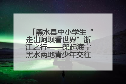 黑水县中小学生“走出阿坝看世界”浙江之行——架起海宁黑水两地青少年交往交流交融新桥梁