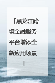 黑龙江跨境金融服务平台增添全新应用场景