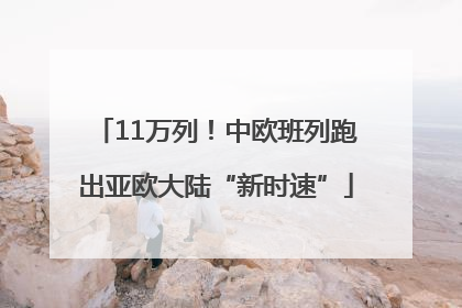 11万列！中欧班列跑出亚欧大陆“新时速”