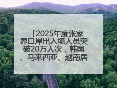 2025年度张家界口岸出入境人员突破20万人次，韩国、马来西亚、越南居客源国前三