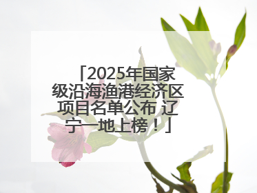 2025年国家级沿海渔港经济区项目名单公布 辽宁一地上榜！