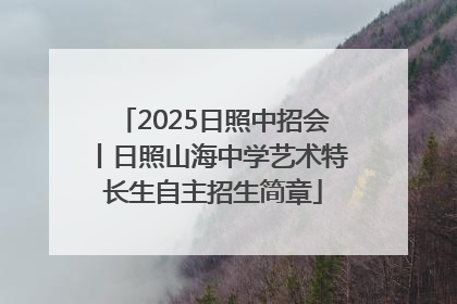 2025日照中招会丨日照山海中学艺术特长生自主招生简章