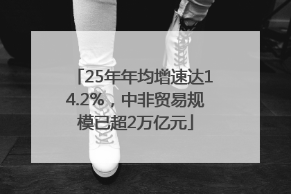 25年年均增速达14.2%，中非贸易规模已超2万亿元