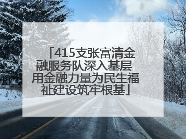 415支张富清金融服务队深入基层 用金融力量为民生福祉建设筑牢根基