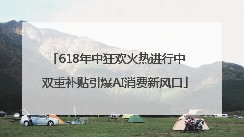 618年中狂欢火热进行中 双重补贴引爆AI消费新风口
