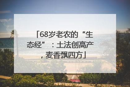 68岁老农的“生态经”：土法创高产，麦香飘四方