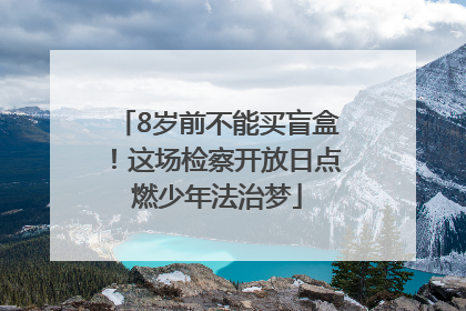 8岁前不能买盲盒！这场检察开放日点燃少年法治梦