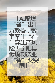 AI配煤“省”出千万效益，数字孪生“看”穿生产风险！宁阳县传统制造业“智”变突围