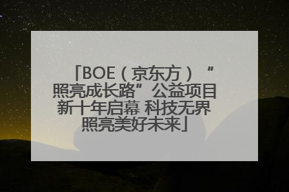 BOE（京东方）“照亮成长路”公益项目新十年启幕 科技无界照亮美好未来